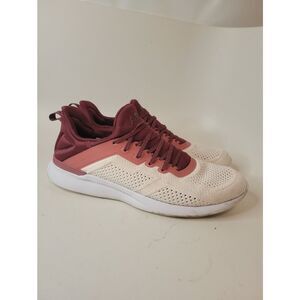 APL Techloom Tracer Knit Top Training Sneakers in Maroon and Cream